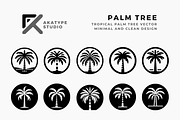Palm Tree Badge Icon, a Solid Icon by Akatype Studio (Thumbnail 1 of 3)