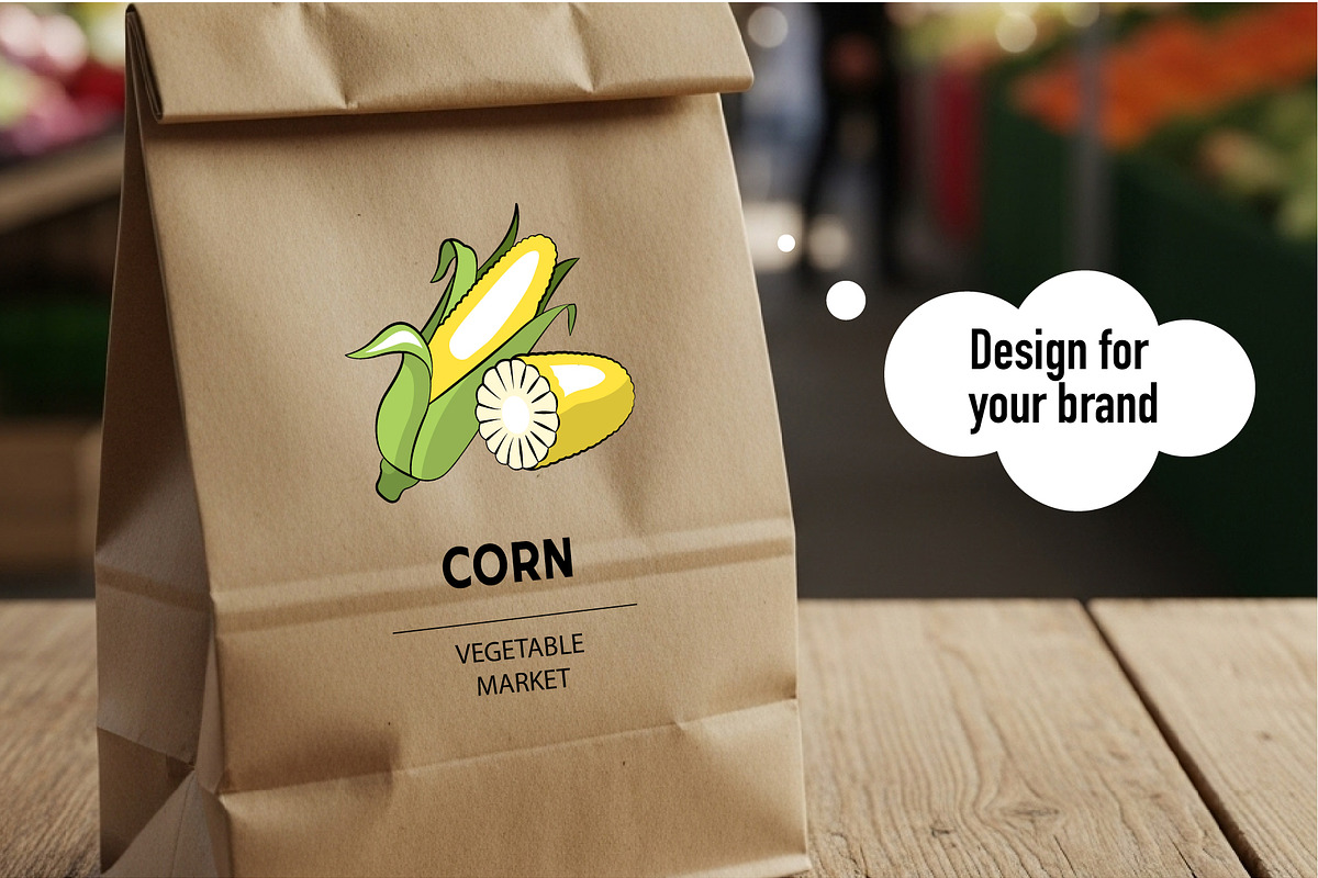 Vegetable Designs. Retro Templates, a Food Illustration by Lettering_Logo (Photo 15 of 15)