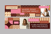 Geometric Earth Tone Linkedin Banner, a Social Media Template by Neermana (Thumbnail 2 of 4)