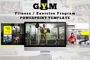 Fitness Center Powerpoint Template, a Presentation Template by Graphicslide (Thumbnail 1 of 4)