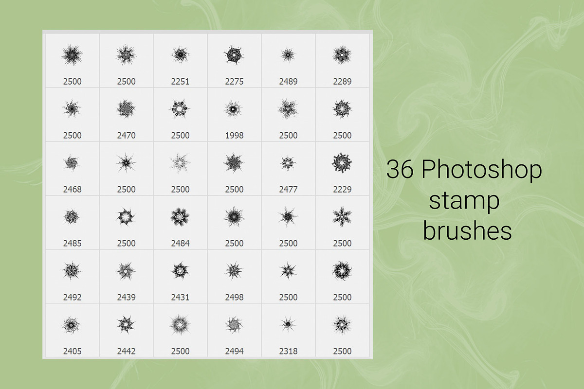 Snowflakes photoshop brush, a Brush Add-On by Olga Basheva (Photo 2 of 7)