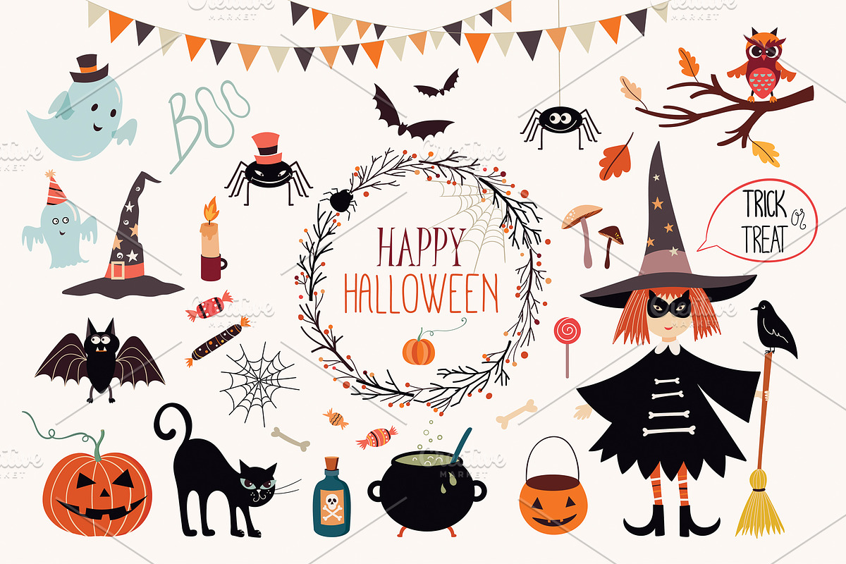 Halloween elements collection, a Decorative Illustration by Letto studio (Photo 1 of 3)