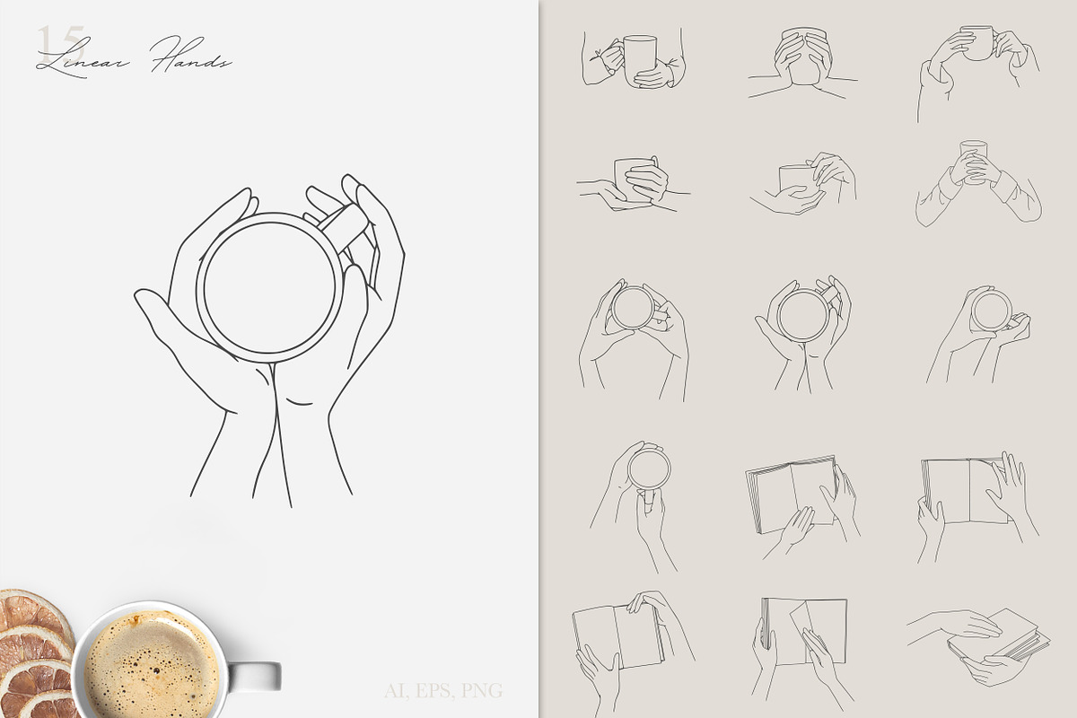 Cozy Mood. Line Art Seasonal Women, a Seasonal Illustration by AnMark (Photo 8 of 10)