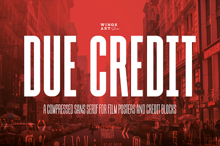 Due Credit: The Film Poster Font, a Sans Serif Font by Wingsart Studio