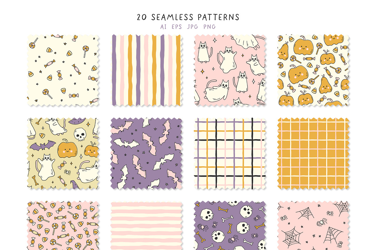 Purrfect Halloween - Holiday Set, a Pattern Graphic by simpleblues (Photo 3 of 10)