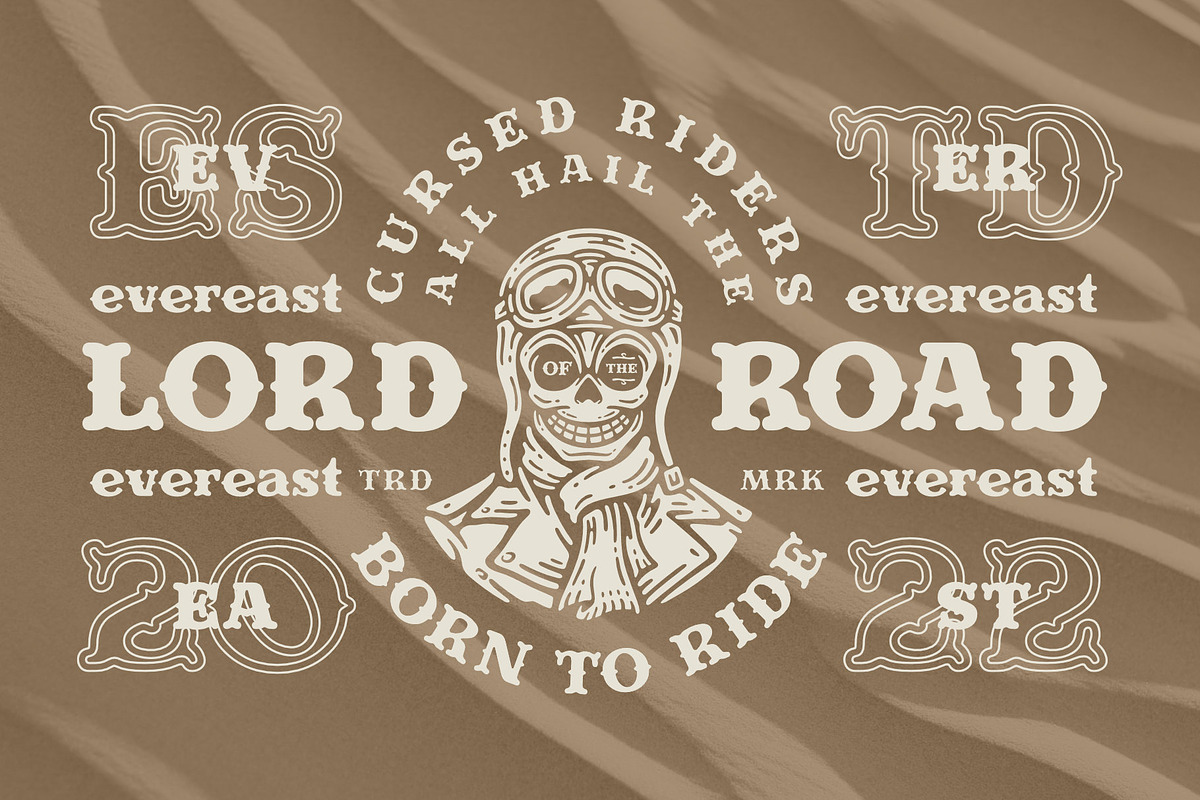 Evereast Western Rounded, a Serif Font by Nocturnal Workspace (Photo 3 of 9)