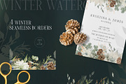 WINTER FLORALS watercolor set, a Decorative Illustration by Yuliia Lashevska (Thumbnail 6 of 10)