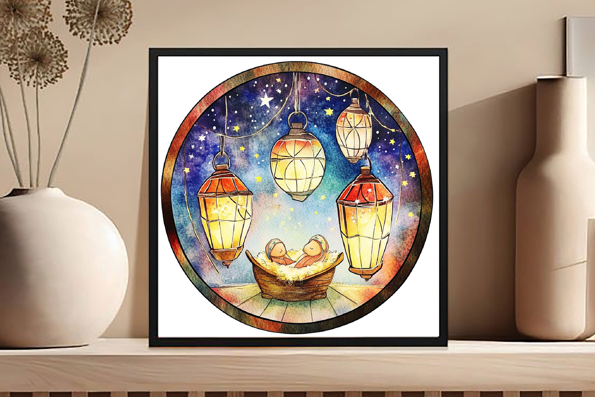 Round  Stained Glass 4th of July Nat, an Illustration by DreamCafeArt (Photo 8 of 9)