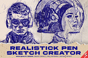 Realistic Pen Sketch Creator, an Action Add-On by Amorjesu.com (Thumbnail 1 of 37)