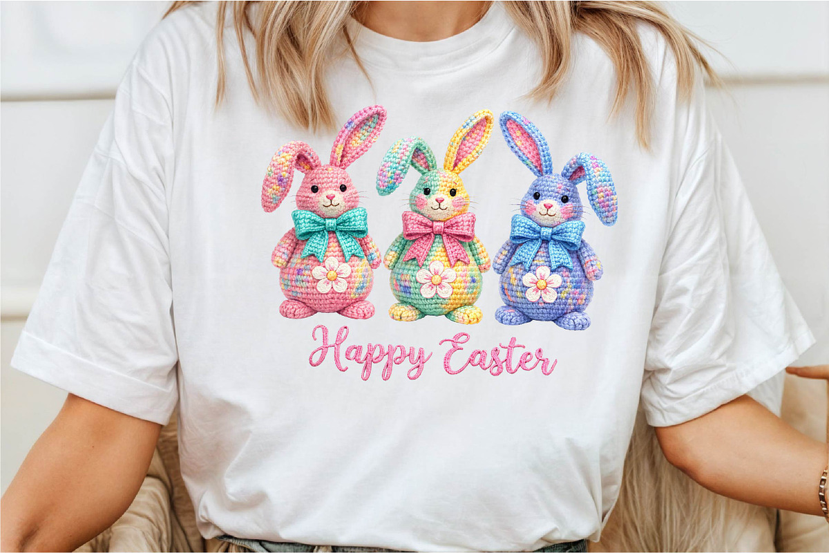 Crochet Happy Easter Png, an Illustration by DreamCafeArt (Photo 3 of 6)