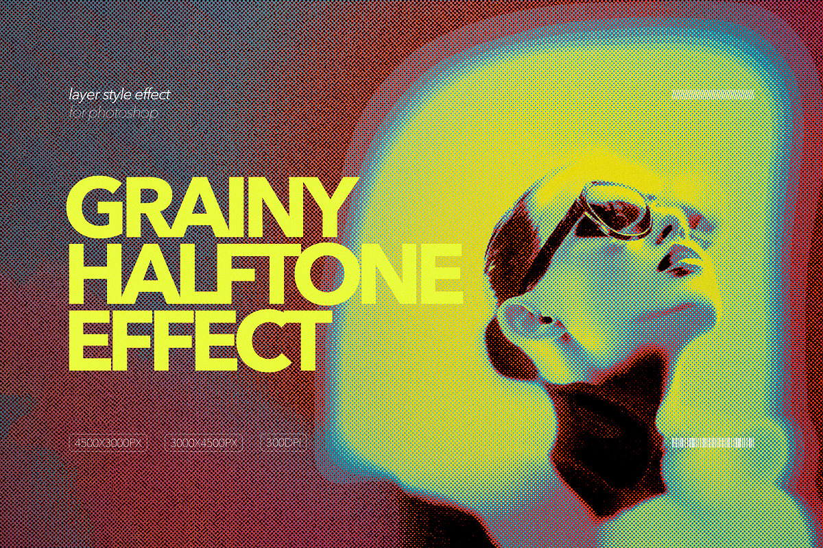 Grainy Halftone Effect, a Layer Style Add-On by Milka