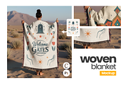 Woven Blanket Mockup Held-Up, a Mockup by Mockups Studio (Thumbnail 1 of 9)