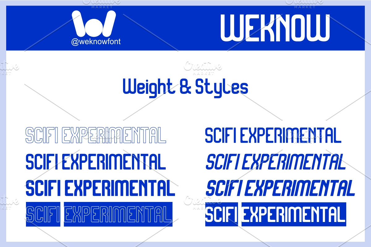 Scifi Experimental Font, a Sans Serif Font by weknow (Photo 7 of 8)