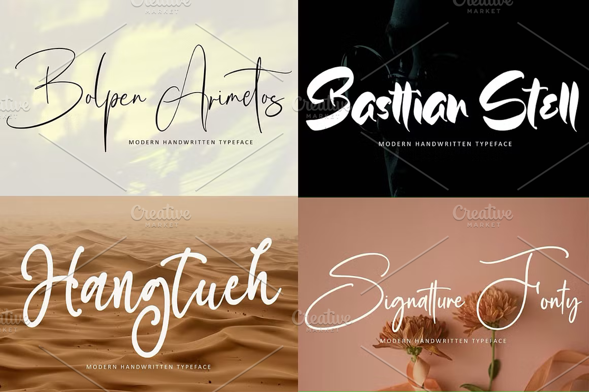 300+ Modern Handwritten Script Fonts, a Script Font by ThePhoton (Photo 7 of 7)