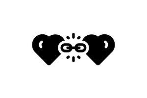 Linked related solid icon, a Solid Icon by Creative priyanka
