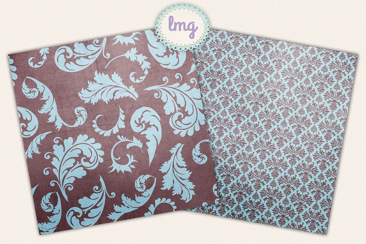 Autumn Paisley Scrapbook Papers, a Pattern Graphic by Lavender Mint Graphics (Photo 3 of 6)
