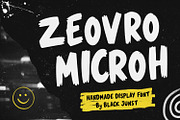 Zeovro Microh - Display Font, a Handwritten Font by Black Junst (Thumbnail 1 of 7)