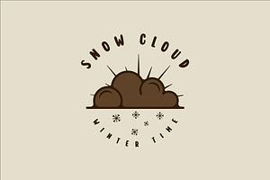 winter snow cloud logo vintage, a Branding & Logo Template by zyxroun shop