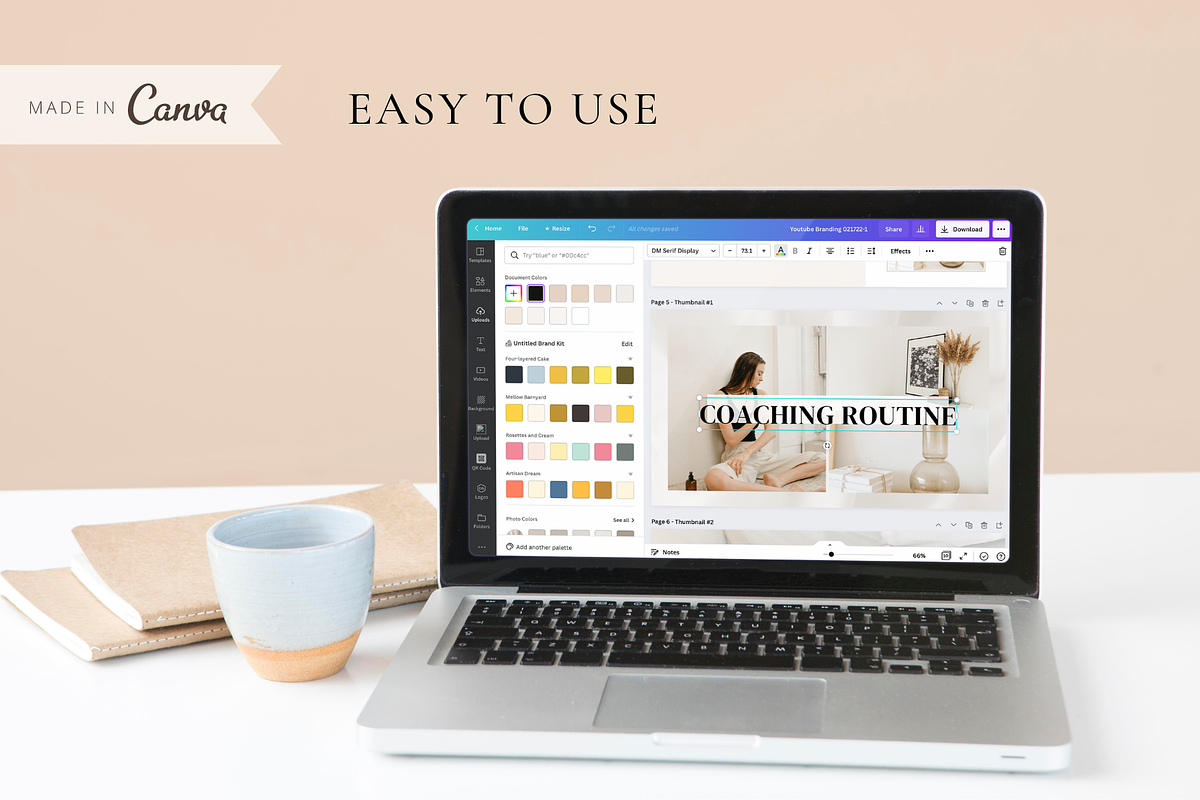 Beige YouTube Branding Kit, a Social Media Template by ShopRShop (Photo 5 of 7)