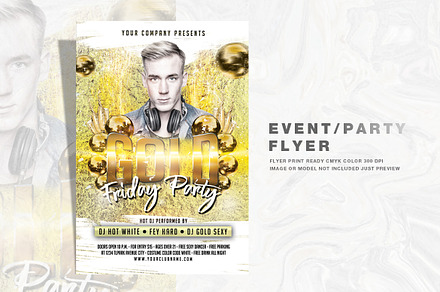 Gold Friday Party Flyer