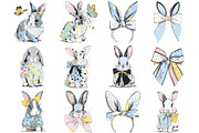 Glitter Easter Bunny Coquette, an Illustration by DreamArtGraphic (Thumbnail 3 of 5)