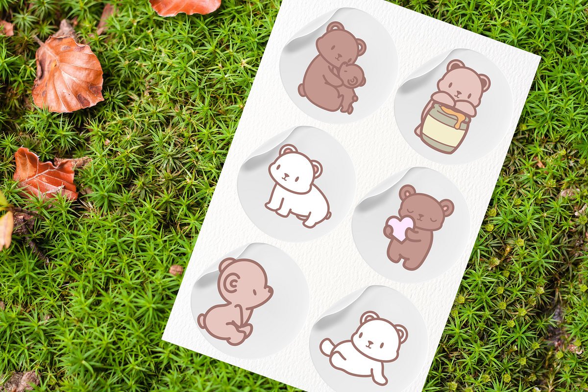 Bears SVG Illustrations - Kawaii, an Animal Illustration by HalieKStudio (Photo 7 of 8)