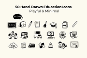 Hand-Drawn Education Icons Set, an Education Illustration by Imran Haroon (Thumbnail 1 of 5)