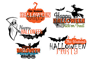 Halloween Party Designs Set