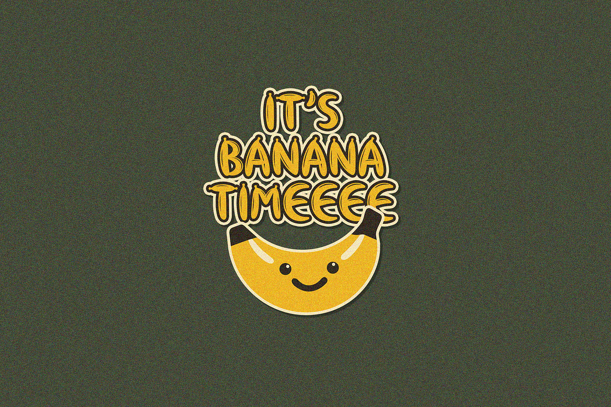 Banacake – Playful Banana Font, a Handwritten Font by NTC Graphic (Photo 3 of 9)