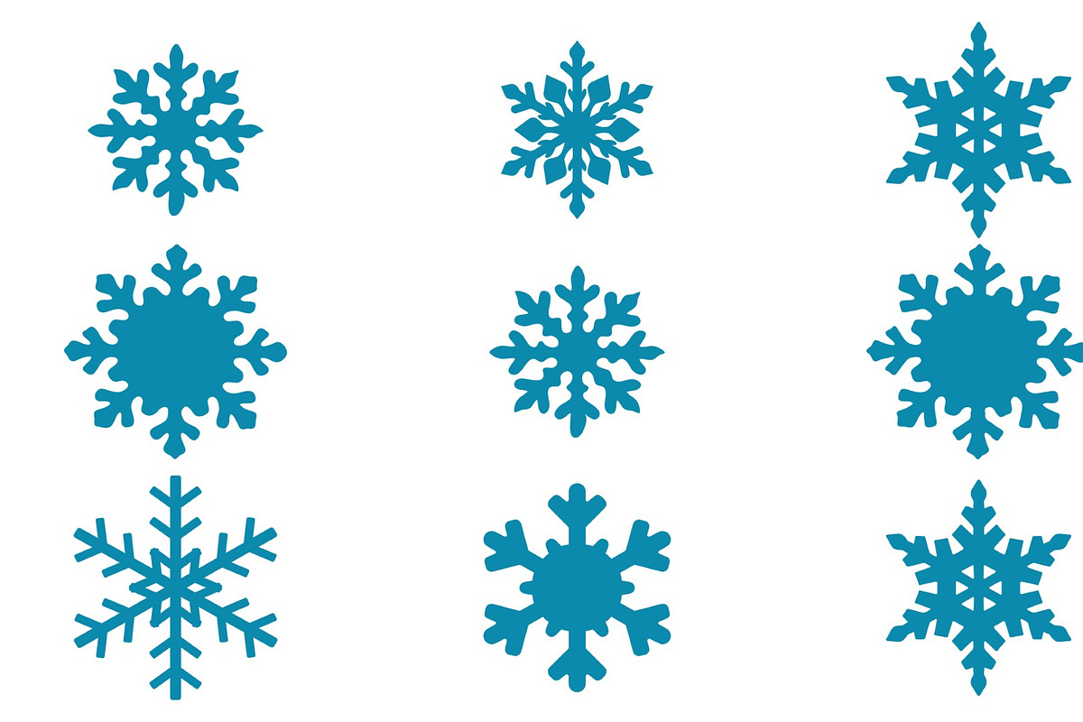 Snowflake Icon Set –Winter Christmas, a Solid Icon by RAHMAT (Photo 1 of 3)