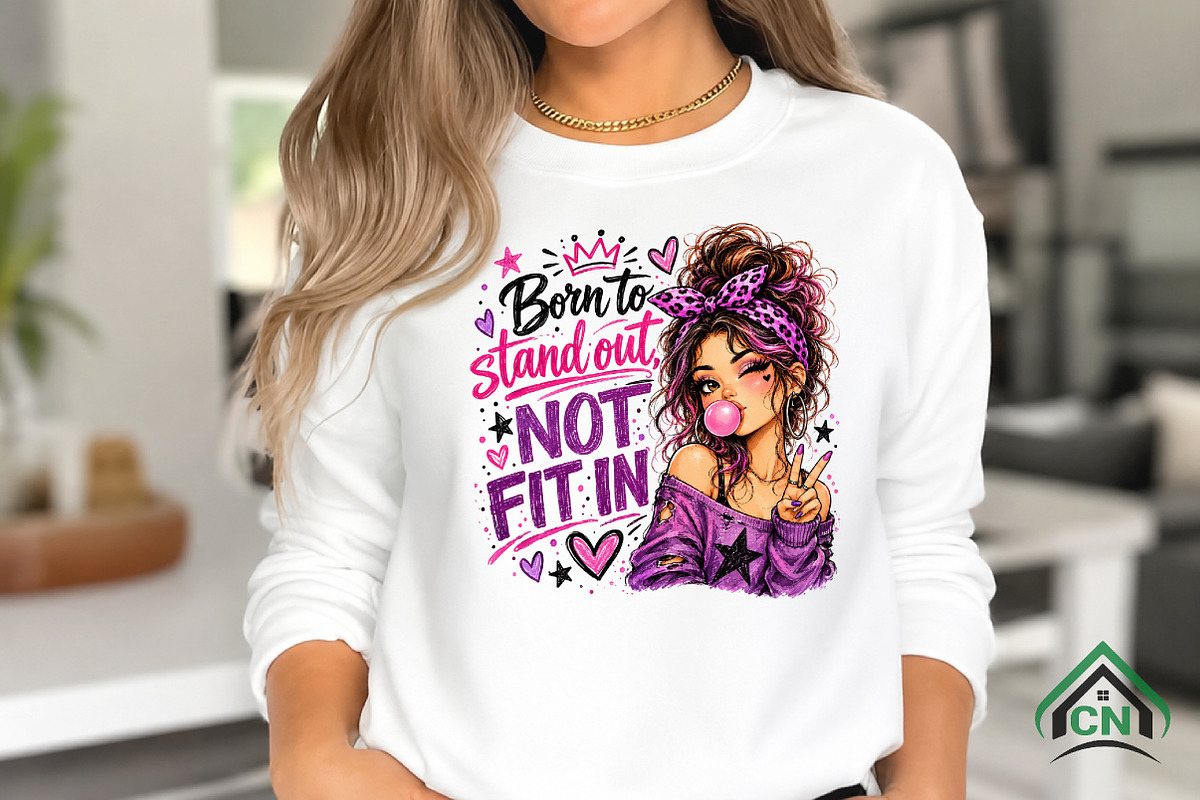 Sassy Girl Bubblegum Sublimation, a Seasonal Illustration by Craft Nest (Photo 3 of 6)