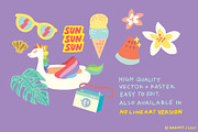 60+ Summer Element Clip Art Bundle, an Illustration by rrrnte (Thumbnail 3 of 6)