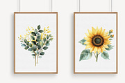 Sunflower Watercolor Clip Art, an Illustration by Libby Wishes (Thumbnail 4 of 6)