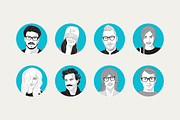 Portrait Illustrations – Mix Set 1, a Person Illustration by Little Jimi Shop (Thumbnail 2 of 5)