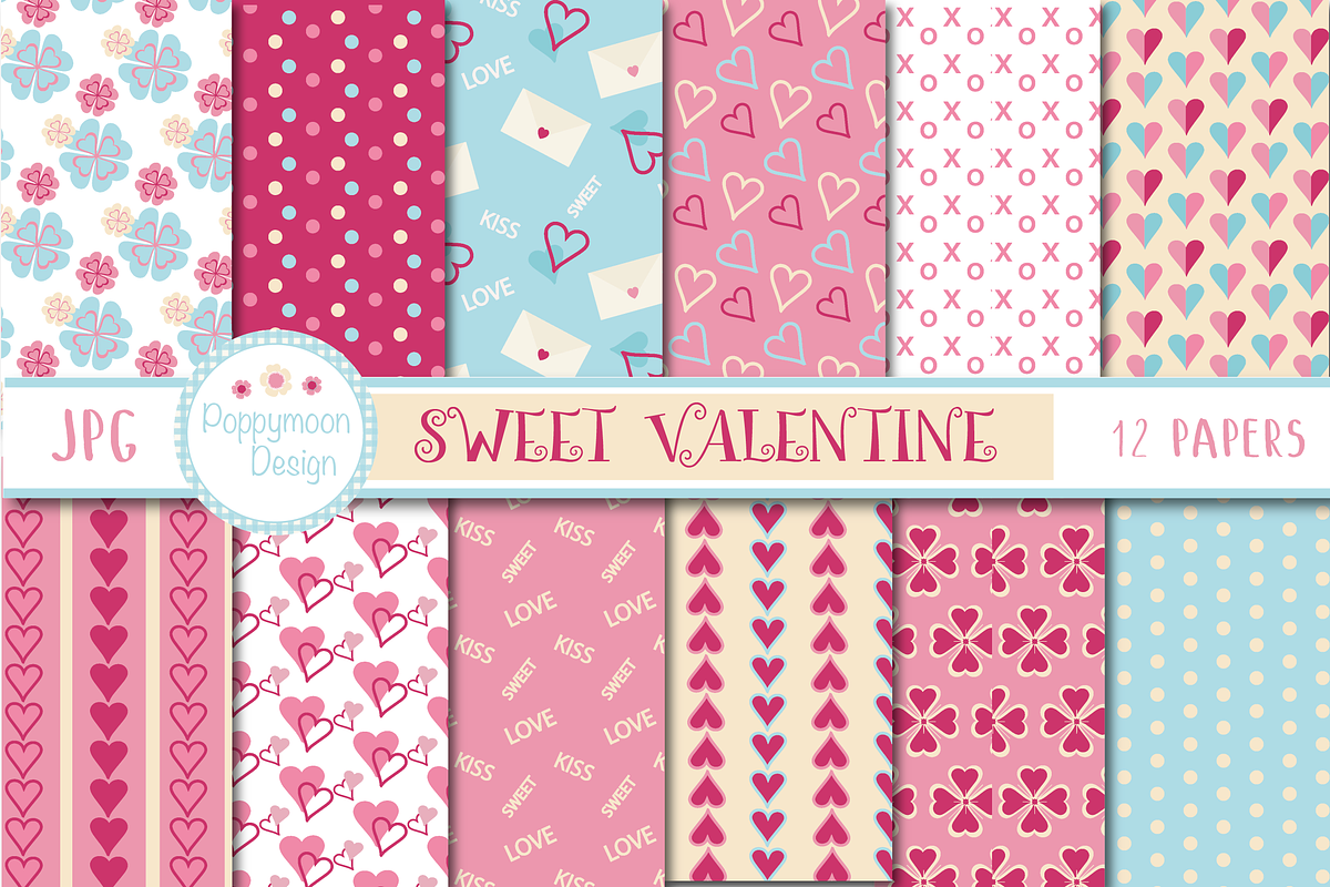 LOVE /Valentine bundle, an Illustration by Poppymoondesign (Photo 10 of 23)