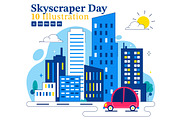 10 Skyscraper Day Illustration, an Object Illustration by denayunebgt (Thumbnail 1 of 4)