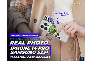 Real Photo Clear Case TPU Mockups