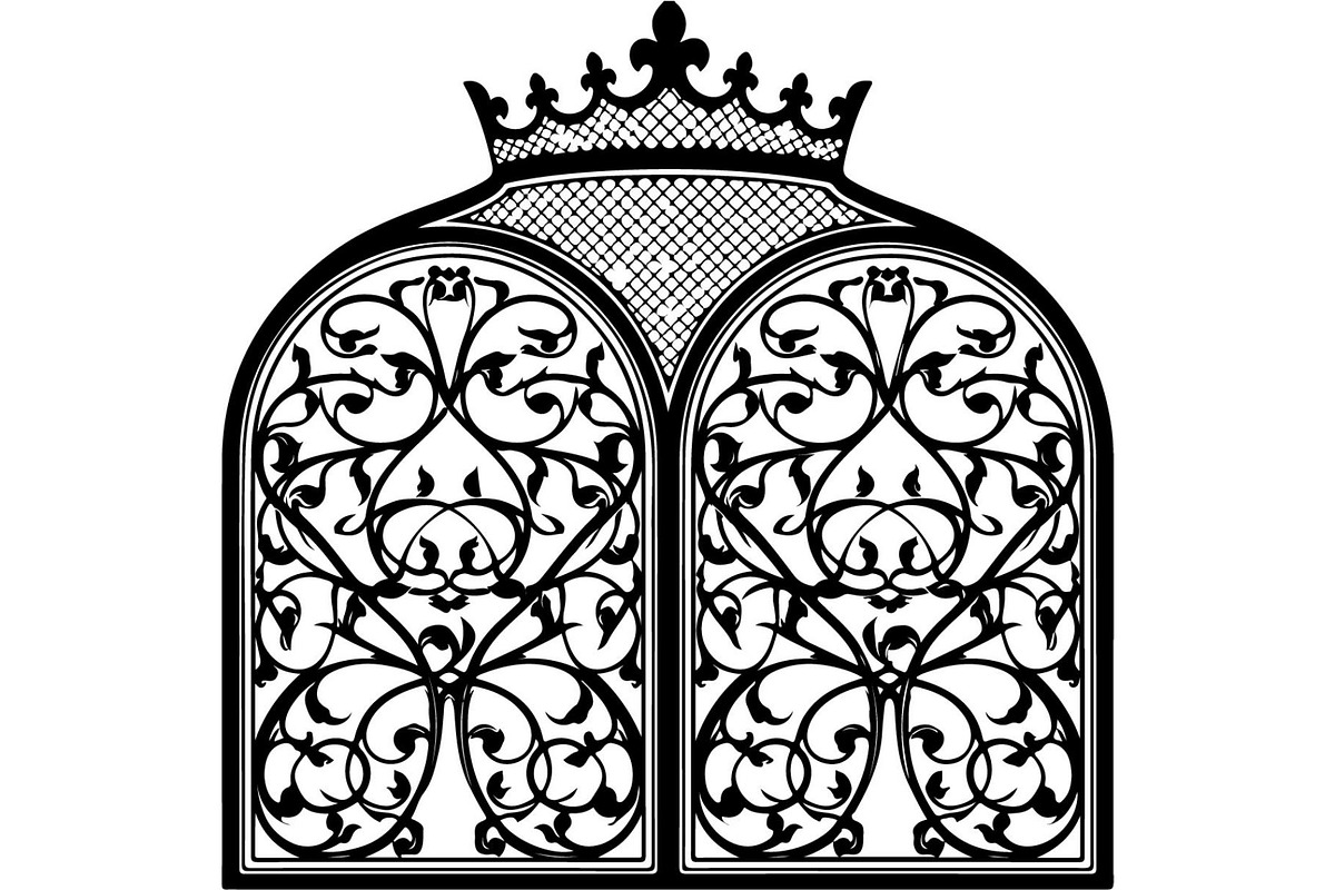 Luxury Vintage Iron Arch Double Gate, an Object Graphic by Creativeshirt (Photo 6 of 12)