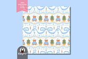 Christmas Bear Stripe Pattern, a Pattern Graphic by KisbyArt (Thumbnail 3 of 3)