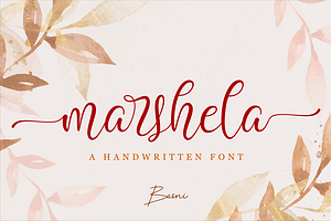 Marshela A Handwritten Font