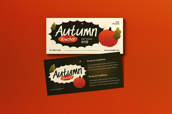 Cream Quirky Autumn Sale Voucher preview 5