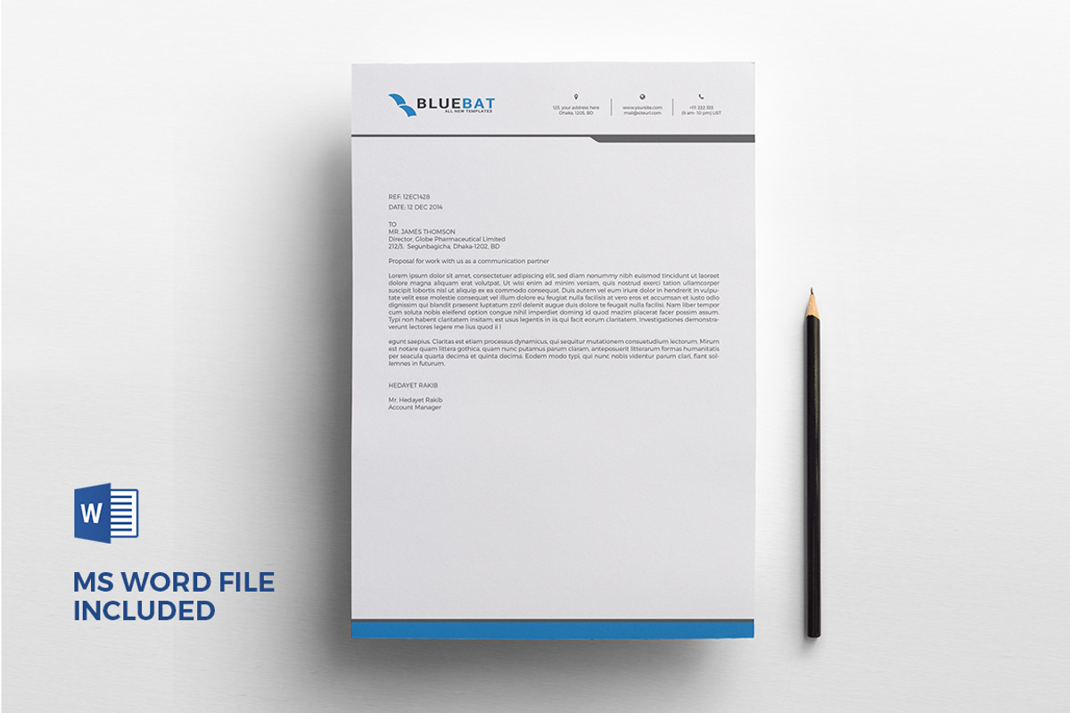 Letterhead Pad & Free Business Card, a Stationery Template by Rongmistiry (Photo 4 of 9)