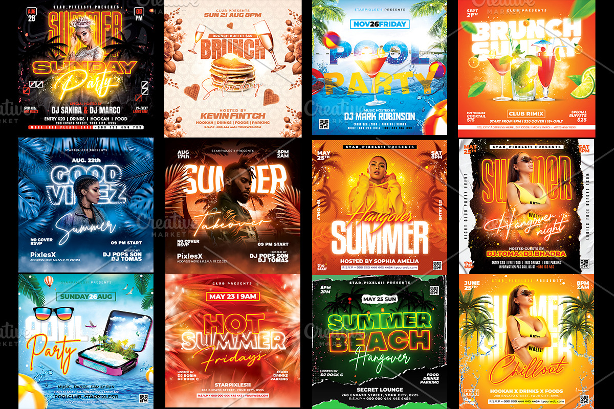 50 Summer Flyer Template Bundle, a Flyer Template by StarPixles11 (Photo 6 of 7)