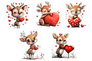 Valentine Cute Deer Clipart, an Illustration by Dream Creation (Thumbnail 6 of 6)