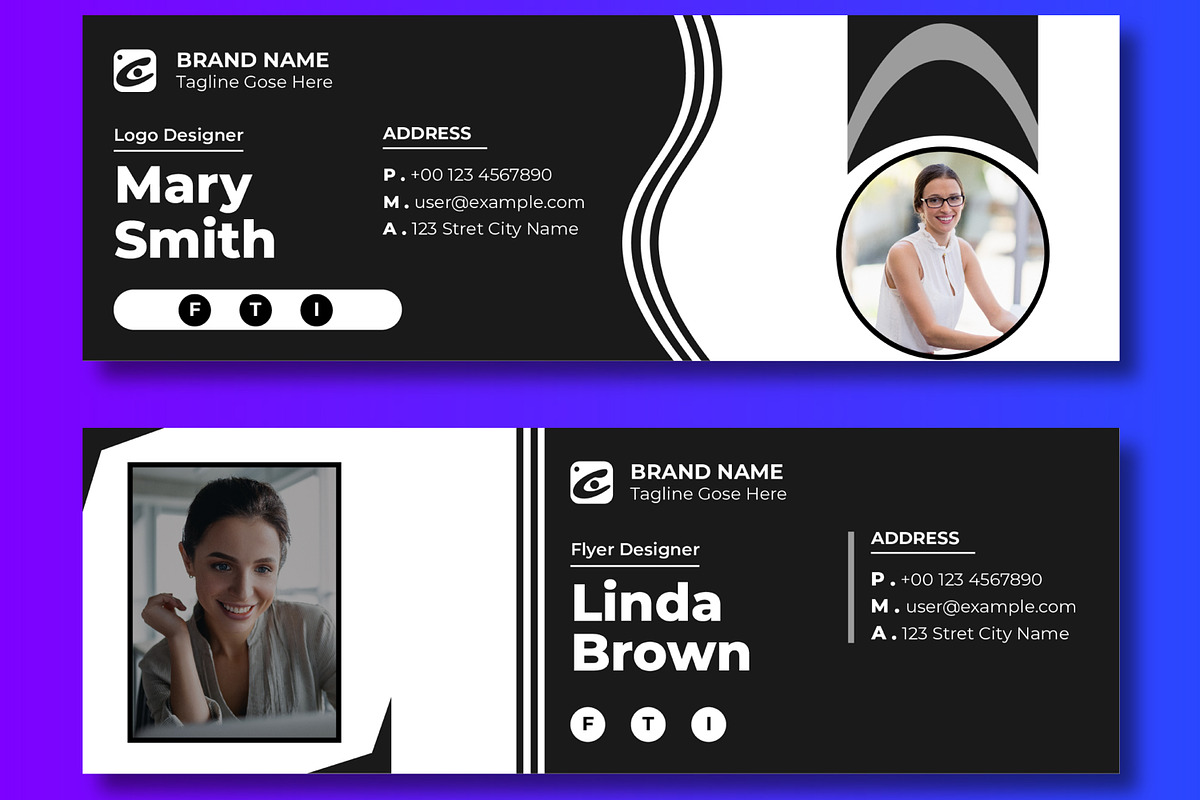 Email Signature Design Template, an Email Template by MightyDesign (Photo 2 of 6)