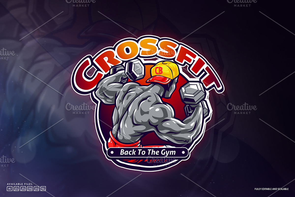 Crossfit Logo Template, a Branding & Logo Template by Kongstones_std (Photo 1 of 5)