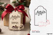 Christmas Gift Tag SVG Bundle, a Decorative Illustration by svgocean (Thumbnail 11 of 17)