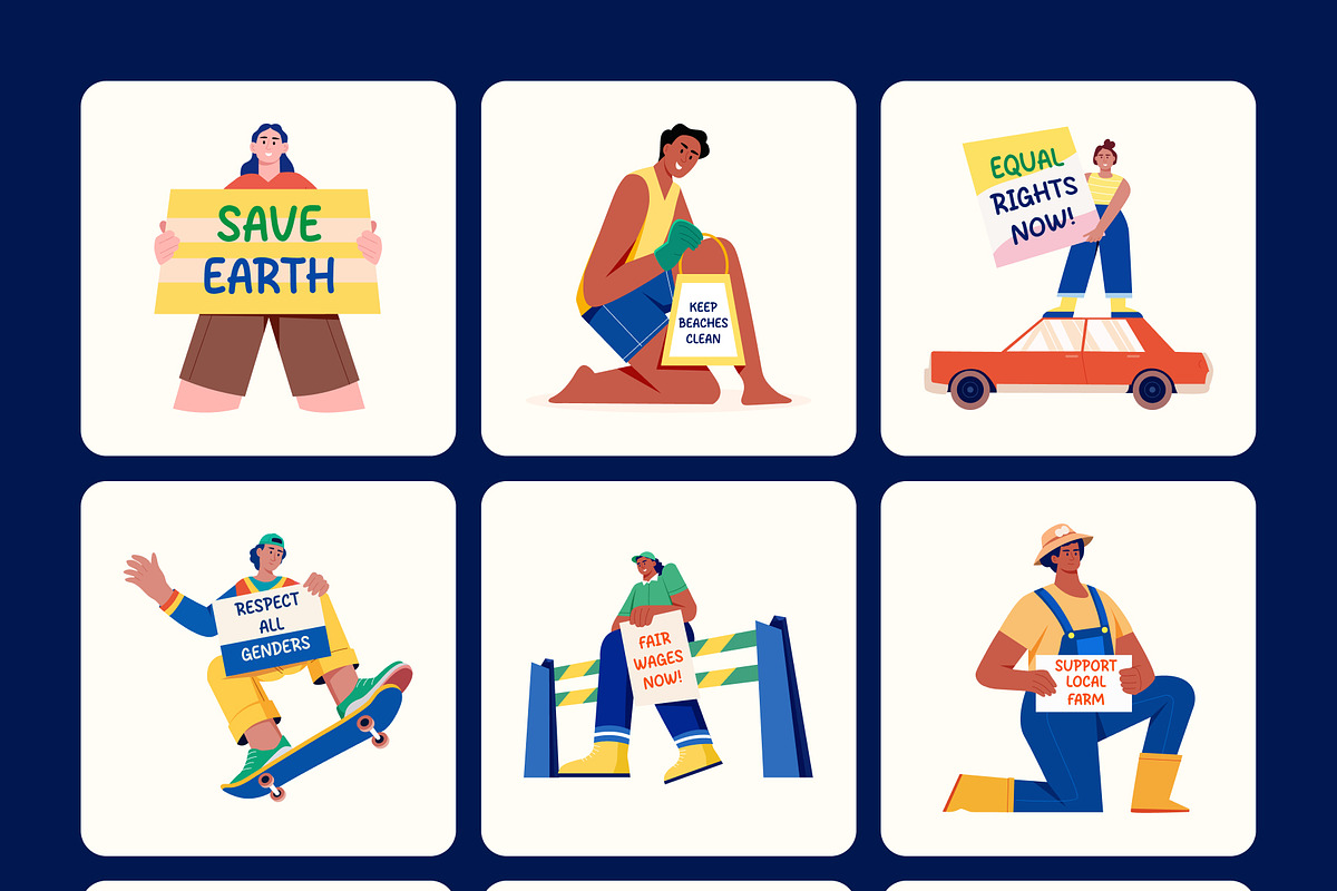 Awareness Illustration Art Set, an Education Illustration by Creative Stall (Photo 7 of 9)