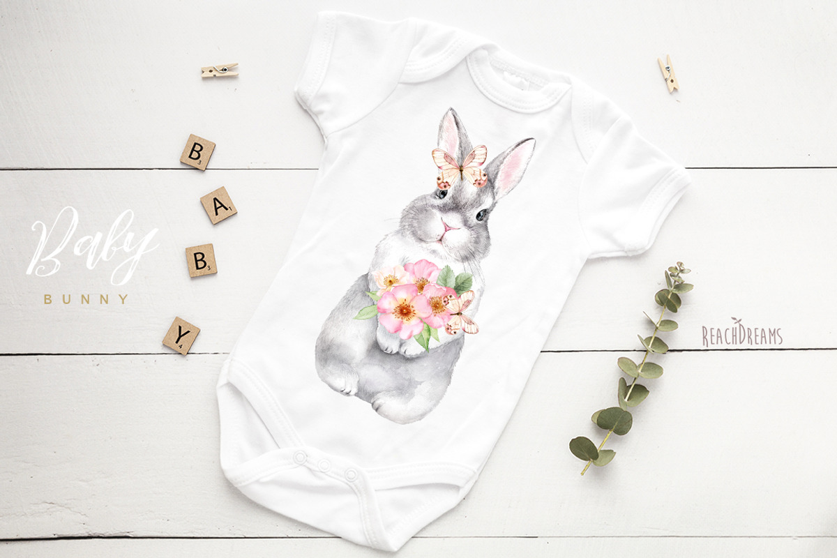 Baby Bunny Set, an Animal Illustration by ReachDreams (Photo 7 of 7)