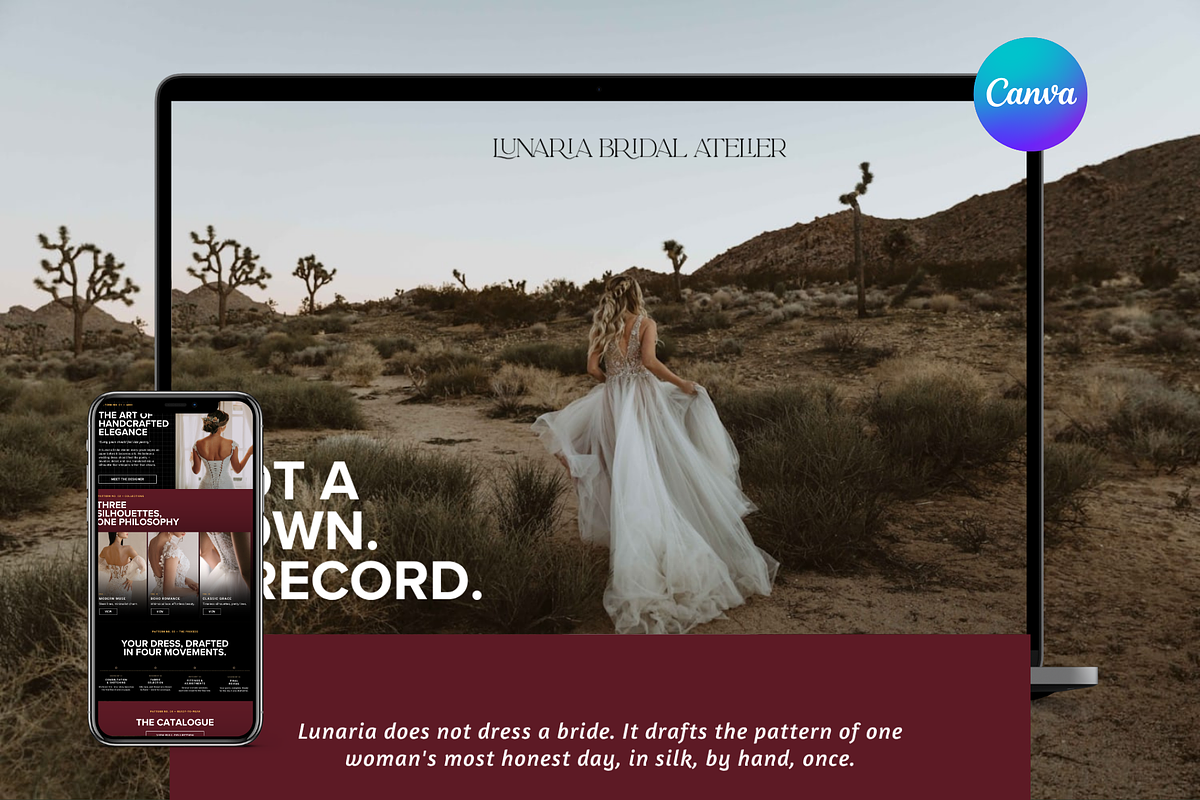 Bridal Shop Website Template, a Landing Page Template by wekreatif (Photo 1 of 5)